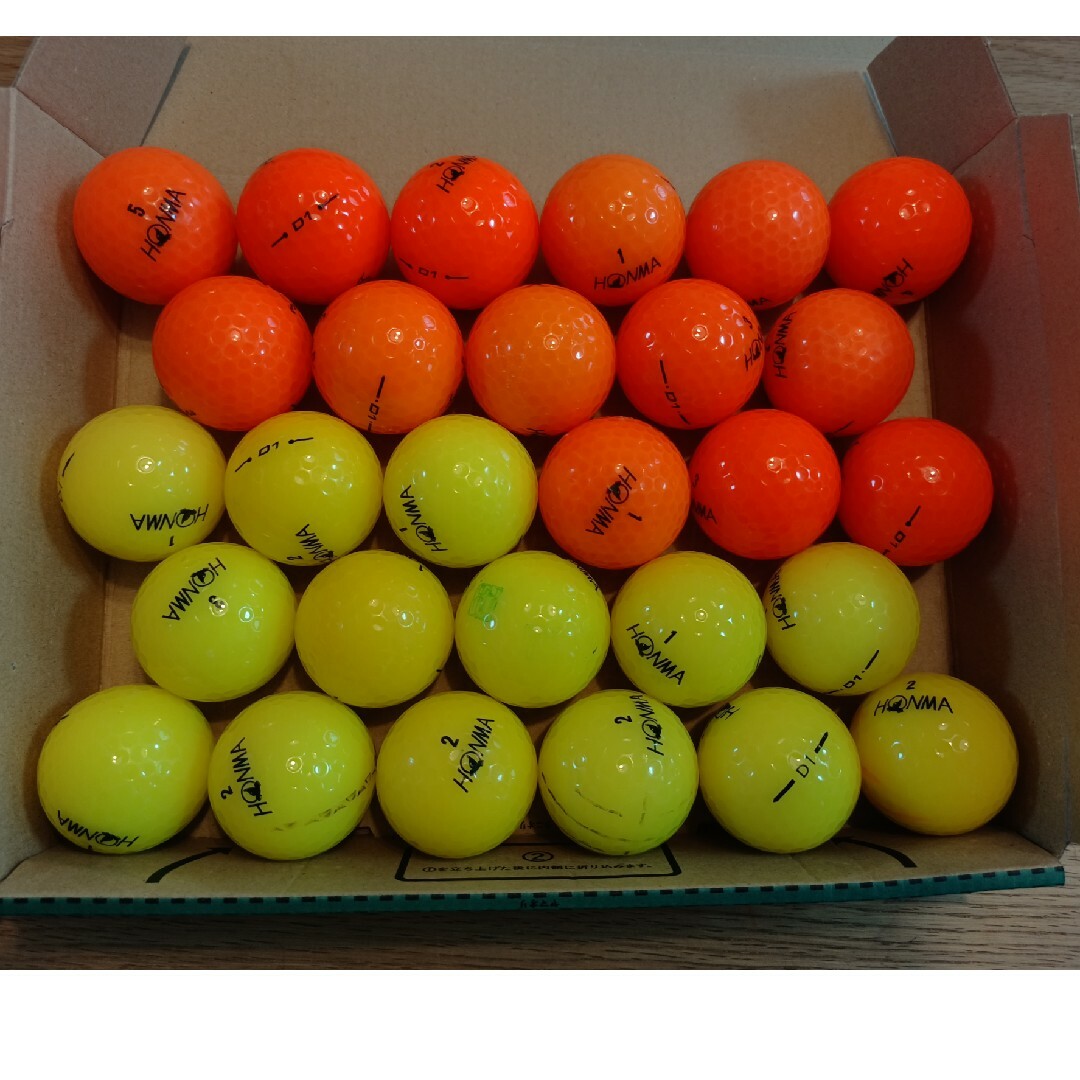 本間ゴルフ(ホンマゴルフ)の【ロストボール】HONMA　D1　カラーボール チケットのスポーツ(ゴルフ)の商品写真