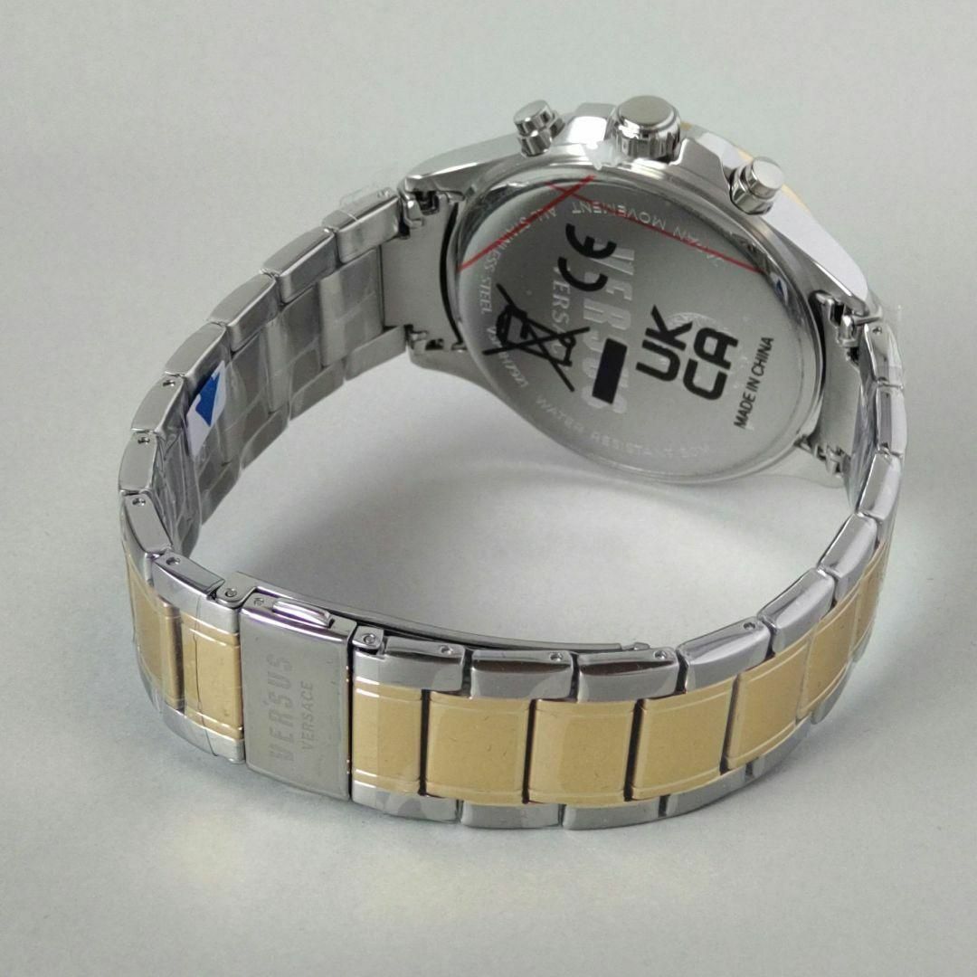 シルバーダイヤル【新品】ヴェルサス・ヴェルサーチ腕時計メンズ クロノ クォーツ