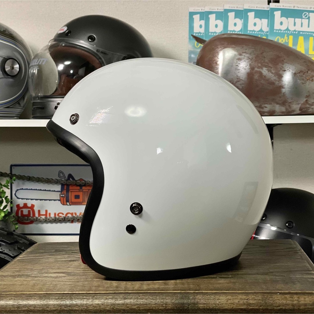 ☆BELL CUSTOM 500 ベル ジェットヘルメット グロスホワイト/L | www