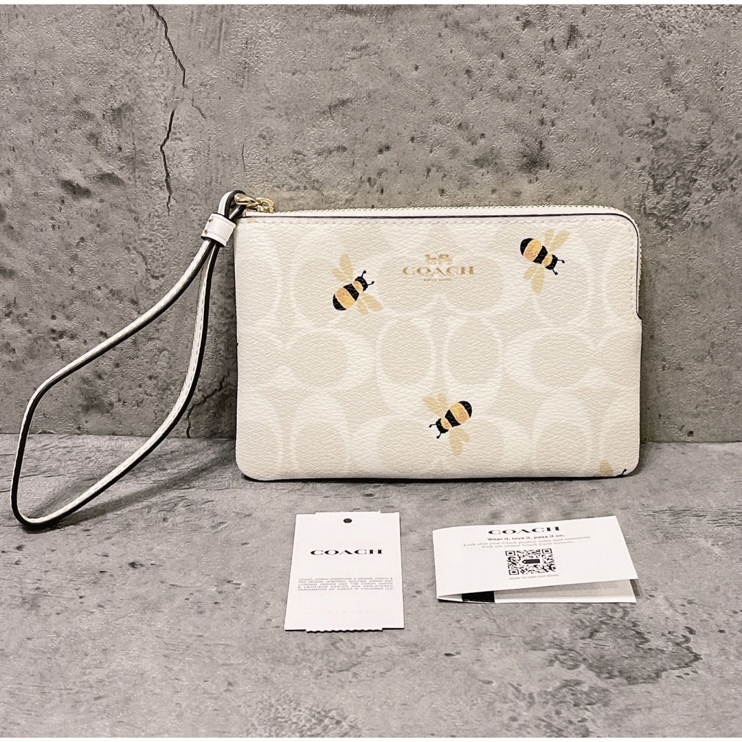 新品 COACH コーチ ポーチ マルチケース ハニービー 蜂 ハチ はち - ポーチ