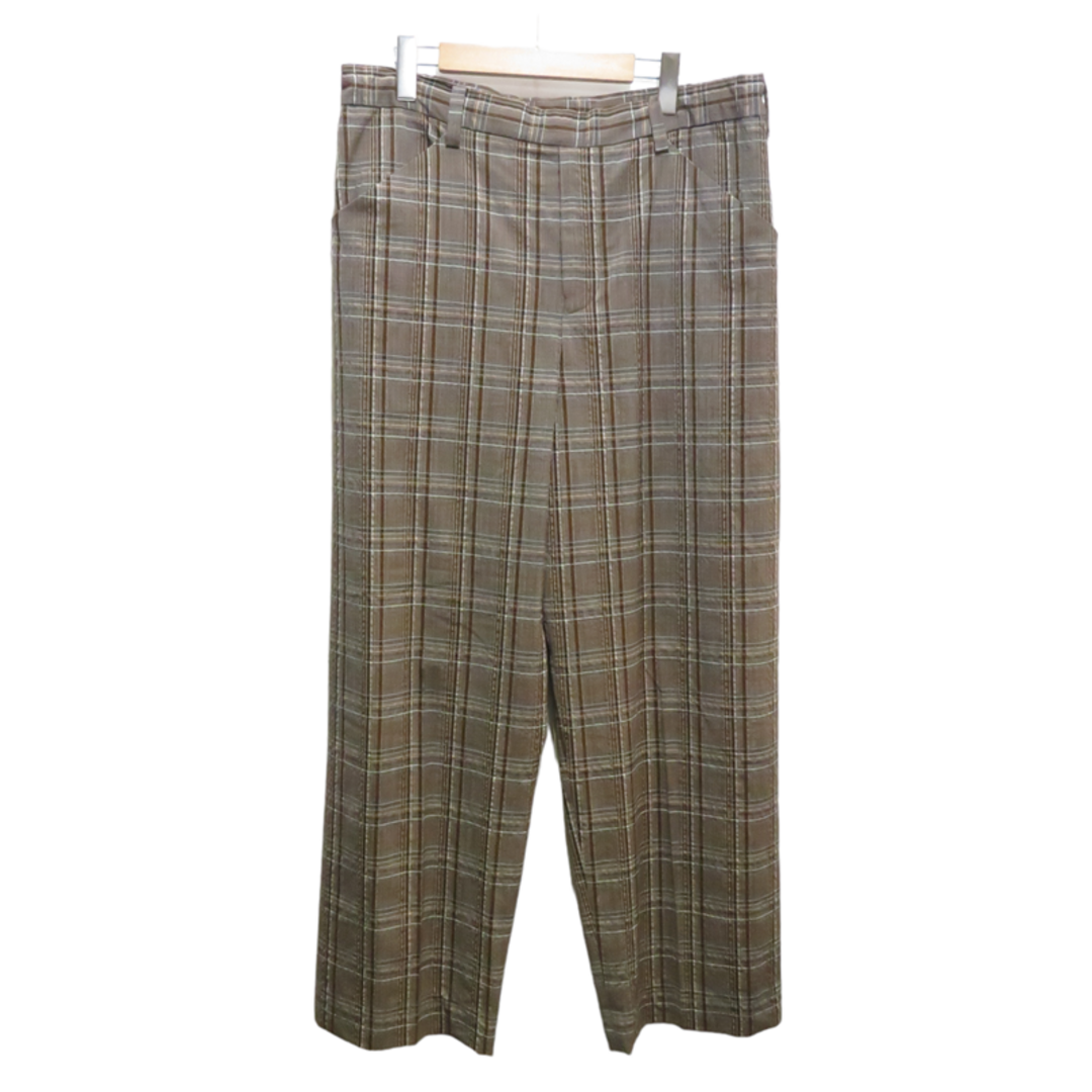 SUNSEA 22ss Check Wide Pant