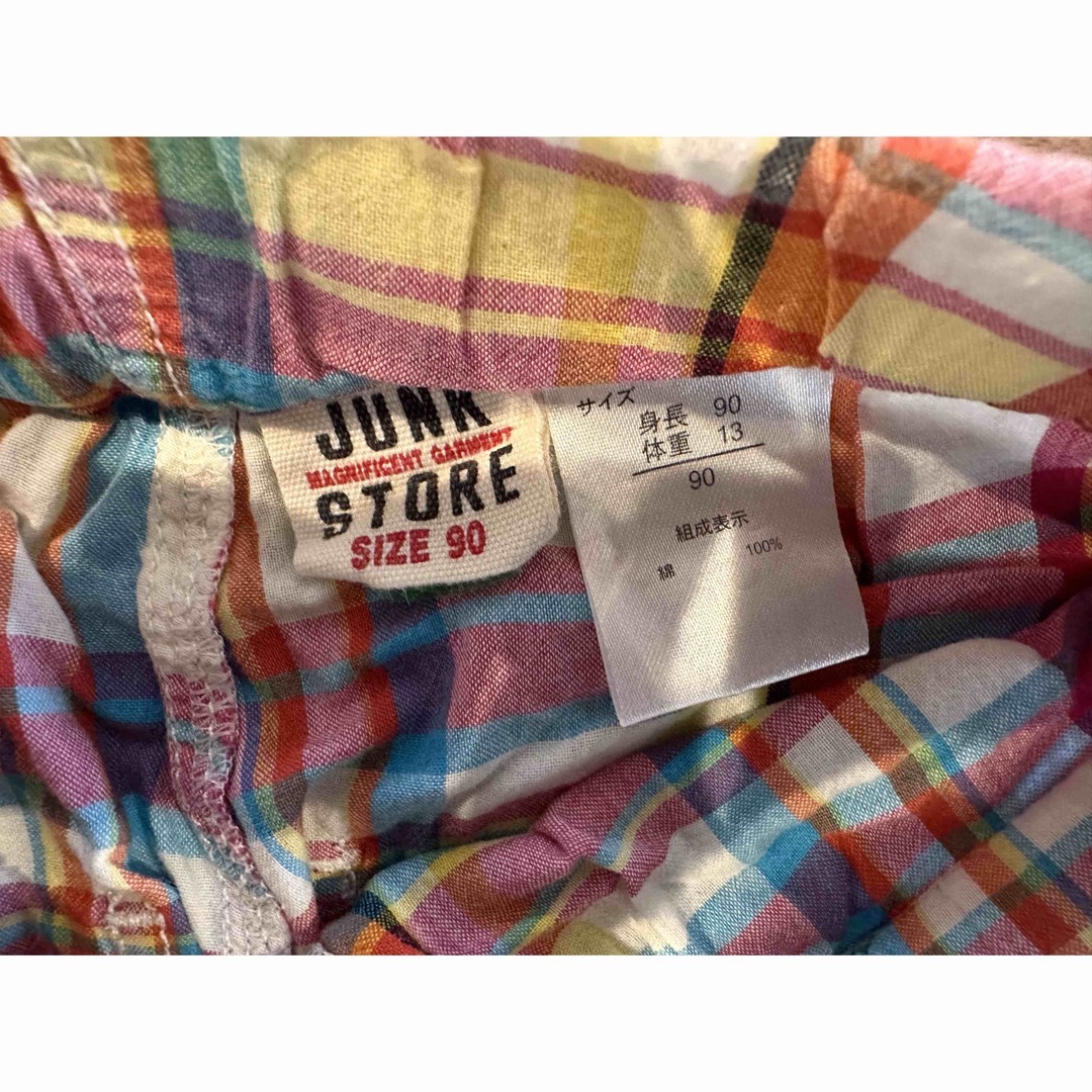 JUNK STORE(ジャンクストアー)の90cm ズボン　短パン キッズ/ベビー/マタニティのキッズ服男の子用(90cm~)(パンツ/スパッツ)の商品写真