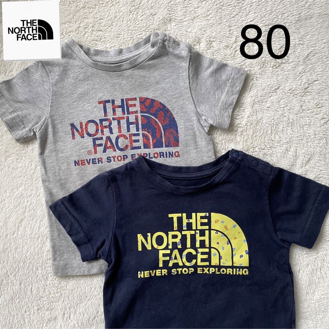 THE NORTH FACE(ザノースフェイス)のTHE NORTH FACE 半袖Tシャツ　80cm 2枚セット キッズ/ベビー/マタニティのベビー服(~85cm)(Ｔシャツ)の商品写真