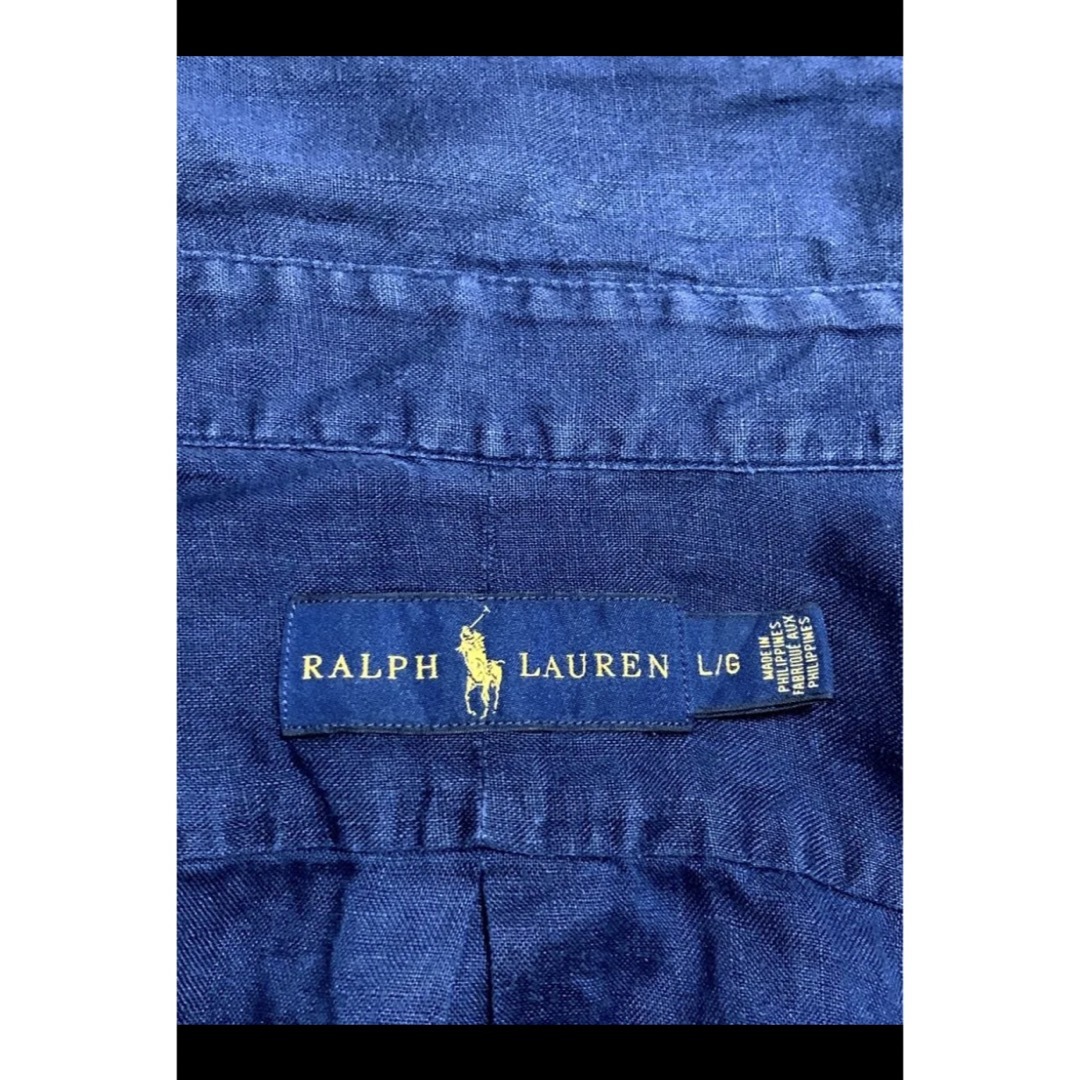 Ralph Lauren(ラルフローレン)の【希少 リネン100%】 ラルフローレン 半袖 シャツ ボタンダウン  1325 メンズのトップス(シャツ)の商品写真