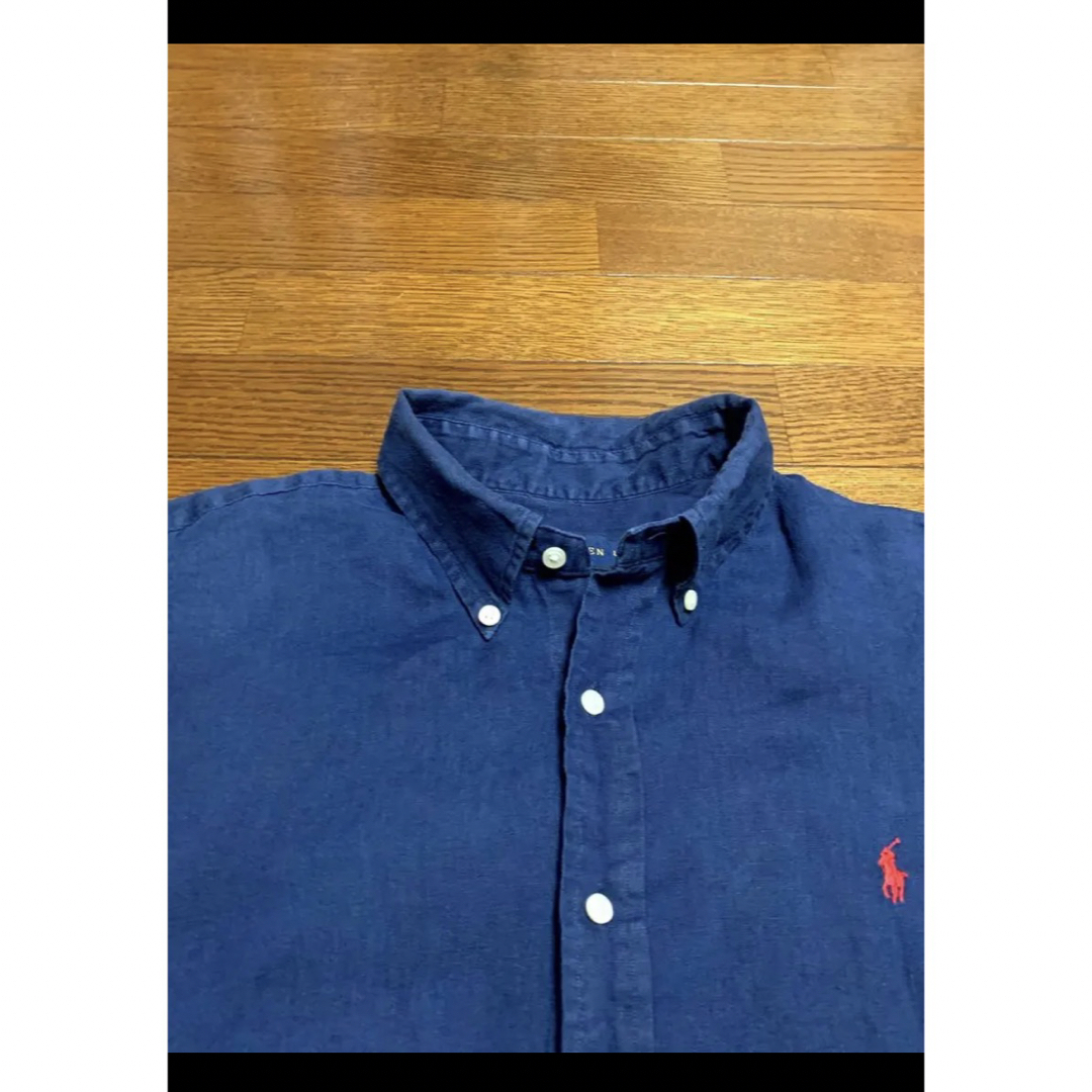 Ralph Lauren(ラルフローレン)の【希少 リネン100%】 ラルフローレン 半袖 シャツ ボタンダウン  1325 メンズのトップス(シャツ)の商品写真