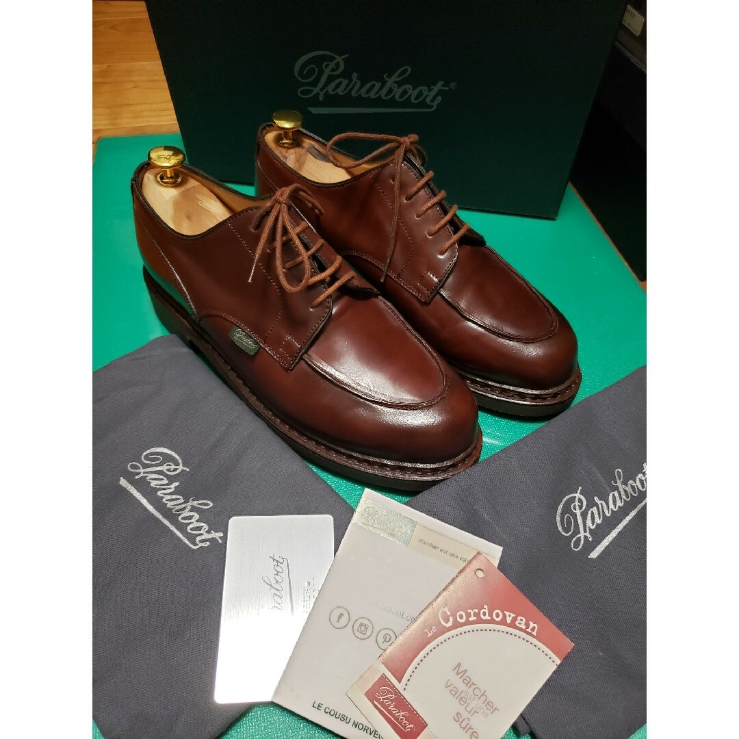 【希少・極美】Paraboot パラブーツ シャンボード　コードバン　6長さ282cm×幅10cm素材