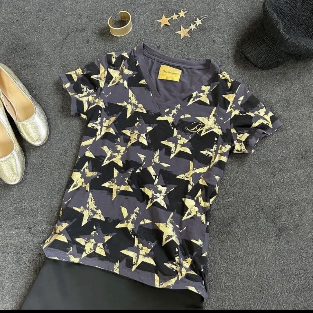 DRESSCAMP(ドレスキャンプ)の湘南乃風着用✨‼️❤️DRESS CAMP❤️星柄Tシャツ レディースのトップス(Tシャツ(半袖/袖なし))の商品写真