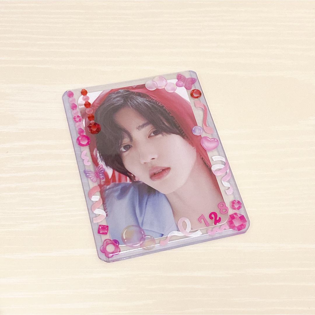 【ヲタ活】硬質カードケース デコ ピンクベース B8 エンタメ/ホビーのトレーディングカード(カードサプライ/アクセサリ)の商品写真