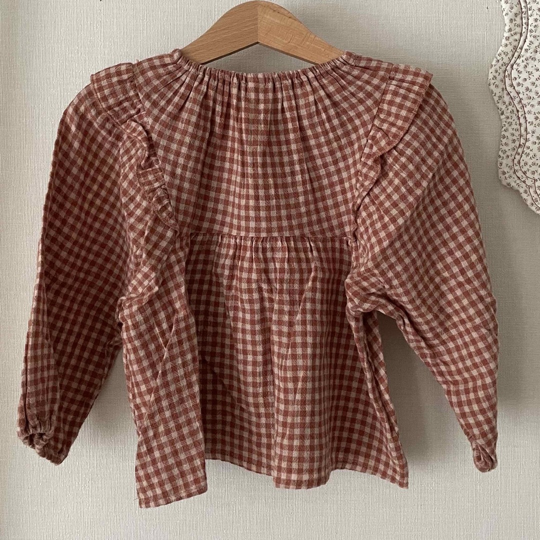 しまむら(シマムラ)のcheck blouse（100） キッズ/ベビー/マタニティのキッズ服女の子用(90cm~)(ブラウス)の商品写真