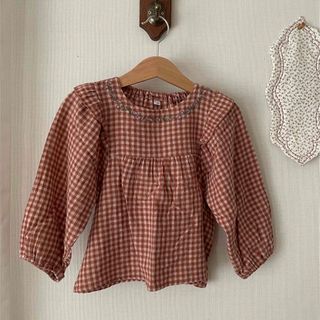 シマムラ(しまむら)のcheck blouse（100）(ブラウス)