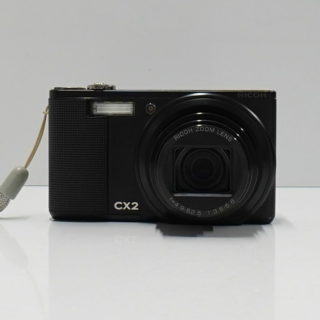 RICOH CX2 USED美品 デジタルカメラ 本体+バッテリー 光学10.7倍ズーム SHOT数少4785回 完動品  CP3087画素数約929万画素