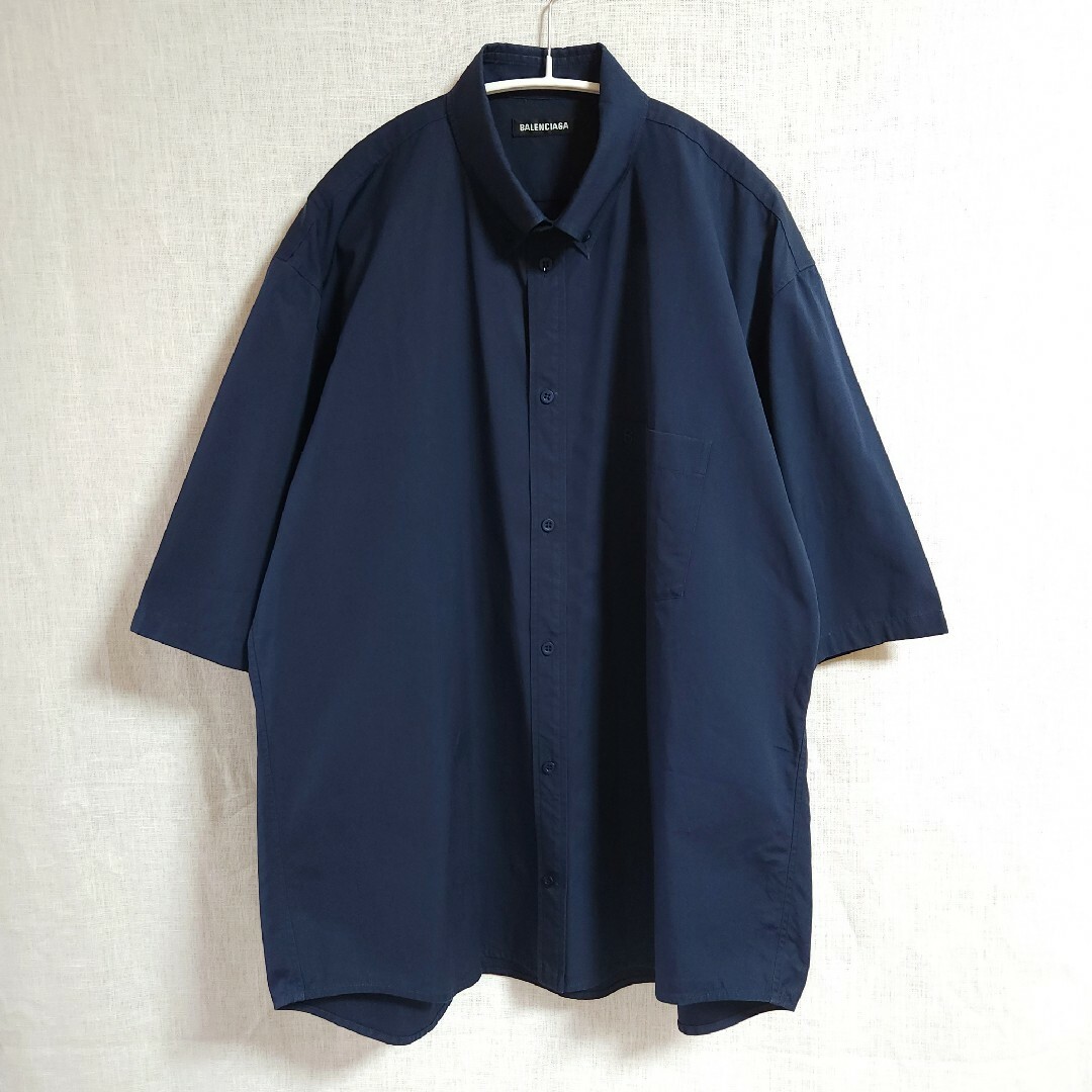 20ss BALENCIAGA シンボリックロゴシャツ ネイビー バレンシアガ