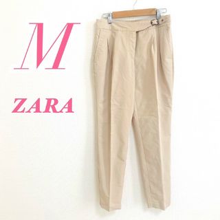 ザラ(ZARA)のZARA BASIC ザラベーシック　テーパードパンツ　センタープレス　ベージュ(カジュアルパンツ)