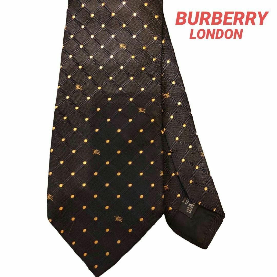 BURBERRY Burberry Londonネクタイシルク ホースロゴ ドット柄の