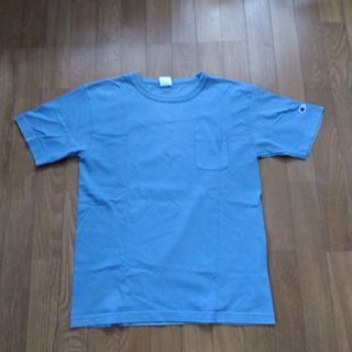 チャンピオン(Champion)のチャンピオン　Champion　ポケットＴシャツ　ブルーUS Mサイズ　used(Tシャツ/カットソー(七分/長袖))