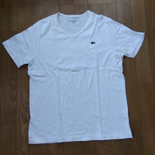 ラコステ　LACOSTE　Ｔシャツ　白　US Mサイズ　used(Tシャツ/カットソー(半袖/袖なし))