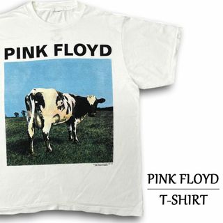 ピンクフロイド Tシャツ 半袖 PINK FLOYD "ATOM HEART MOTHER" バンドTシャツ サイズ：メンズ XL 相当 ビッグサイズ ホワイト  【新品】(Tシャツ/カットソー(半袖/袖なし))