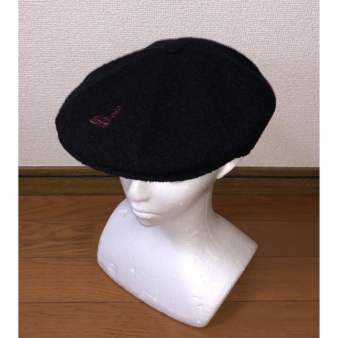 KANGOL - S/M 美品 KANGOL ハンチングキャップ ブラック 黒 レッド