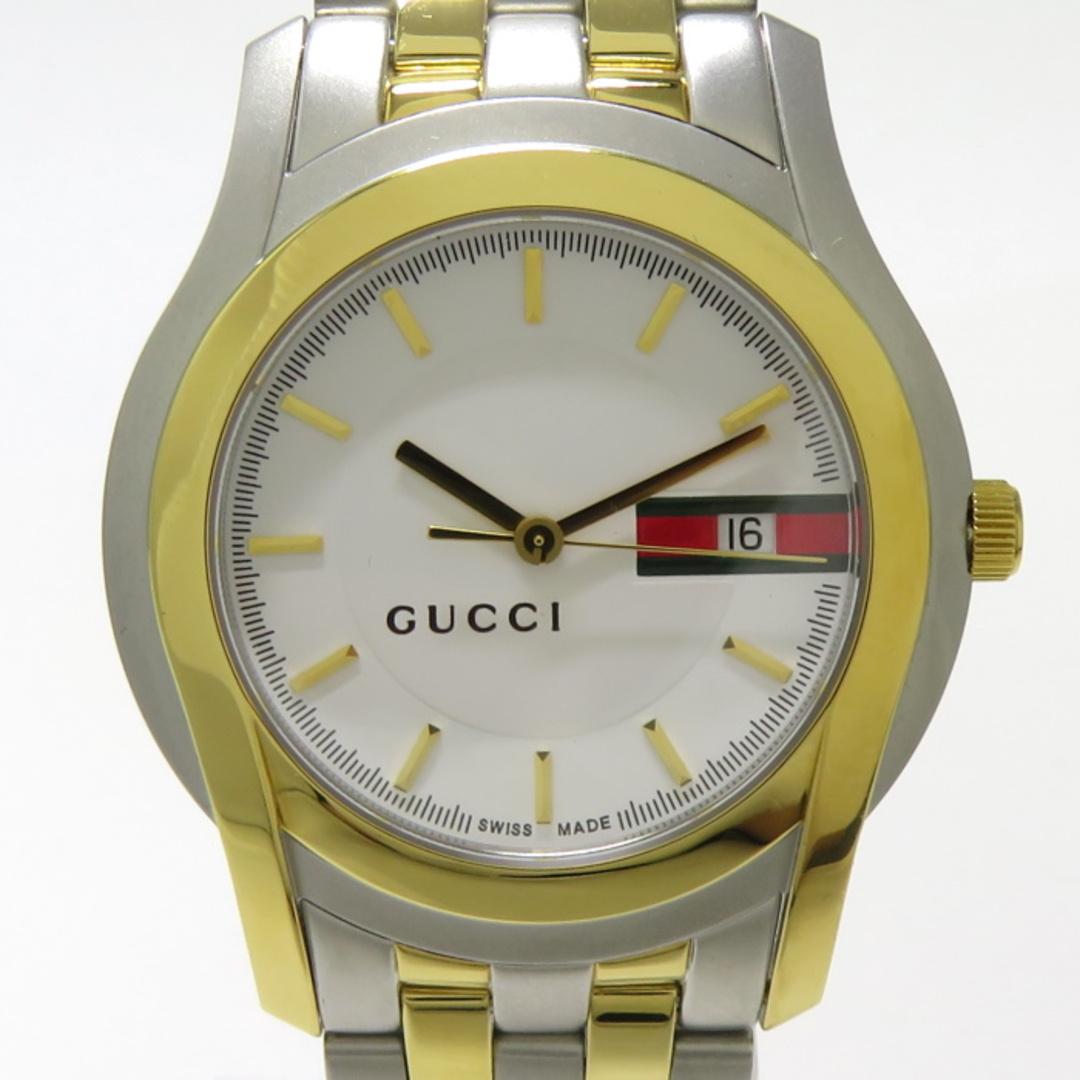 Gucci(グッチ)のGUCCI Gクラス 腕時計 シェリーライン クオーツ SS GP メンズの時計(腕時計(アナログ))の商品写真