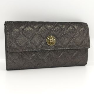 シャネル(CHANEL)のCHANEL マトラッセ ツイード ココボタンモチーフ 二つ折り長財布 ブラック(財布)