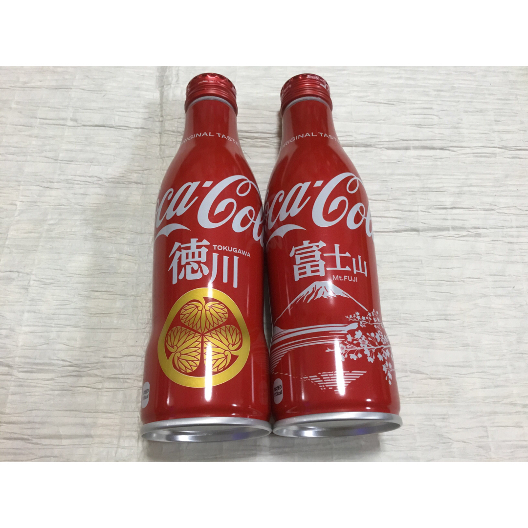 コカ・コーラ コカコーラスリムボトルの世界遺産富士山の限定ボトル1個、徳川家康の限定ボトル1個の通販 by ぺろshop｜コカコーラならラクマ