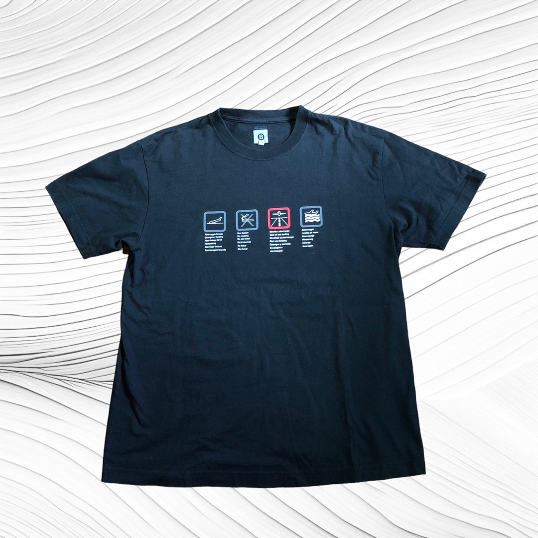 00s airplane pictogram tee