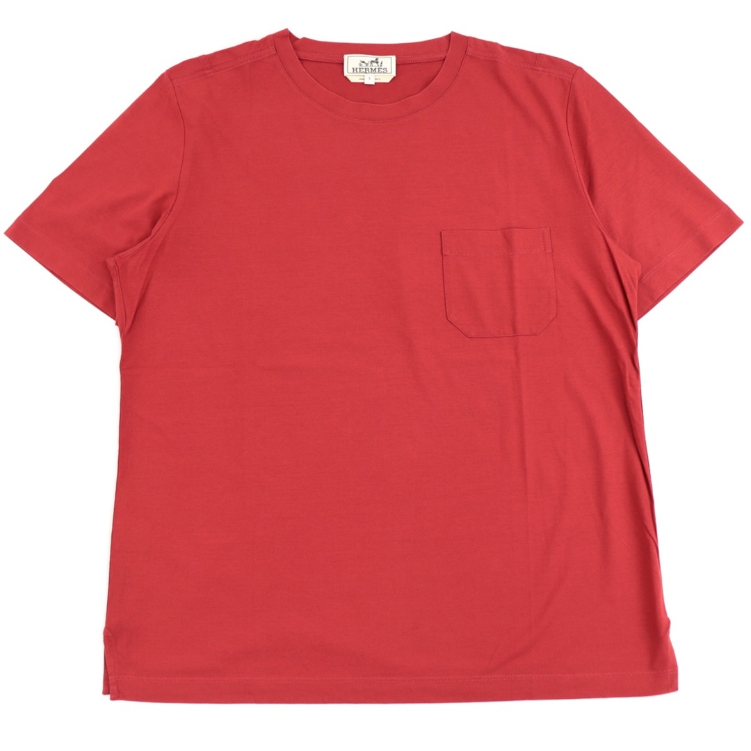 美品 エルメス 半袖ポケットTシャツ コットン メンズ 赤茶系 L HERMES | フリマアプリ ラクマ