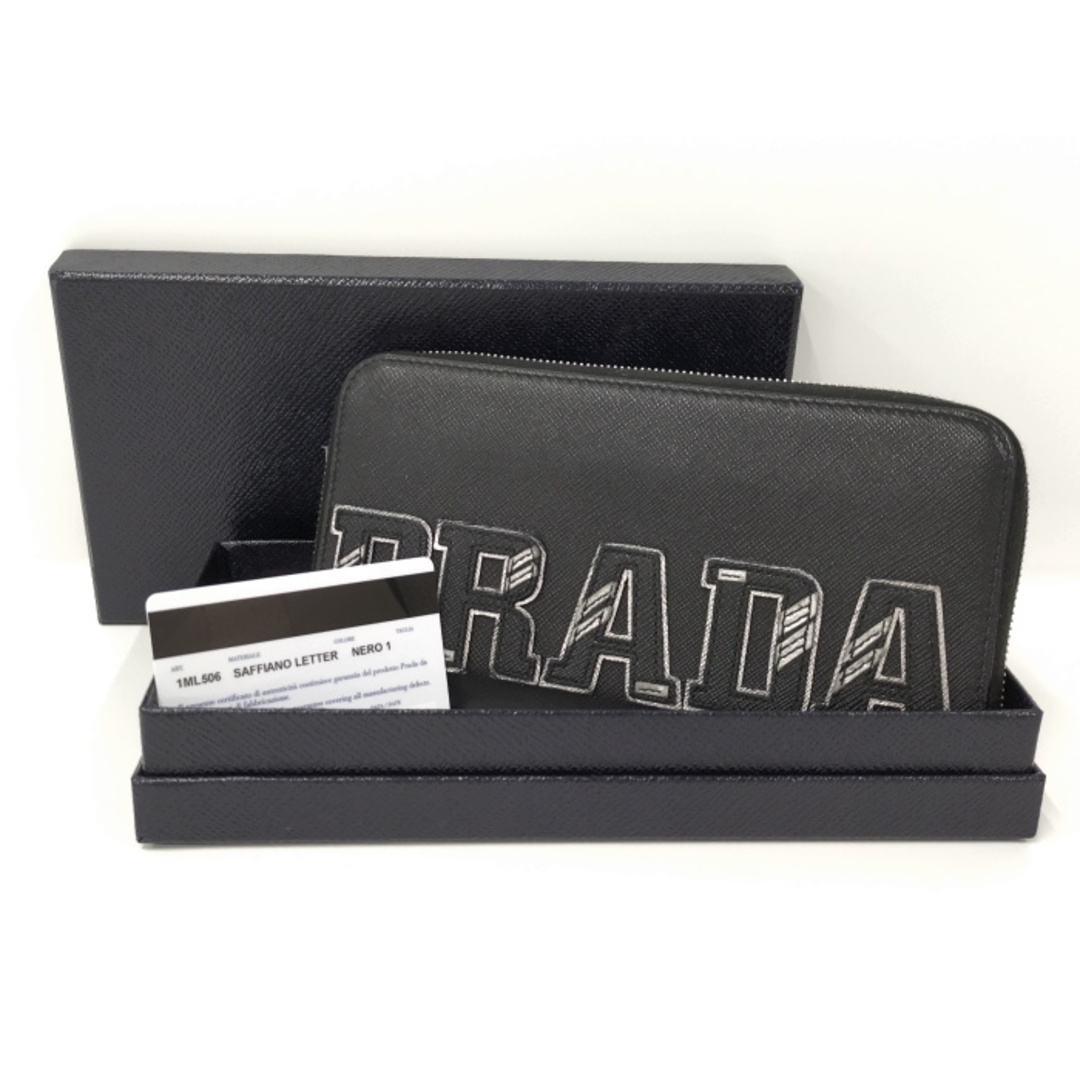 PRADA ラウンドファスナー長財布 PRADAロゴ サフィアーノ レザー PRADA ラウンドファスナー長財布 PRADAロゴ サフィアーノ レザー