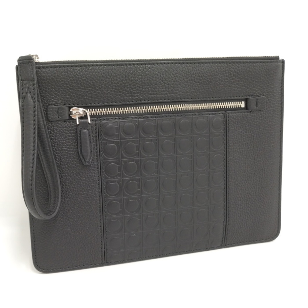 Salvatore Ferragamo クラッチバッグ レザー ブラック - セカンド