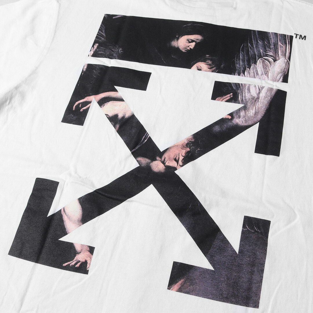 OFF-WHITE オフホワイト Tシャツ サイズ:XS 20SS 絵画アローマーク オーバーサイズ クルーネック Tシャツ CARAVAGGIO ARROW S/S OVER TEE ホワイト 白 トップス カットソー 半袖 【メンズ】【美品】 3