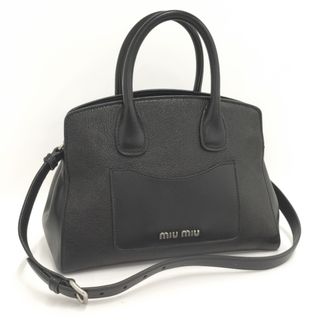 ミュウミュウ(miumiu)のMIU MIU マドラス ２WAY ショルダーバッグ レザー ブラック(その他)