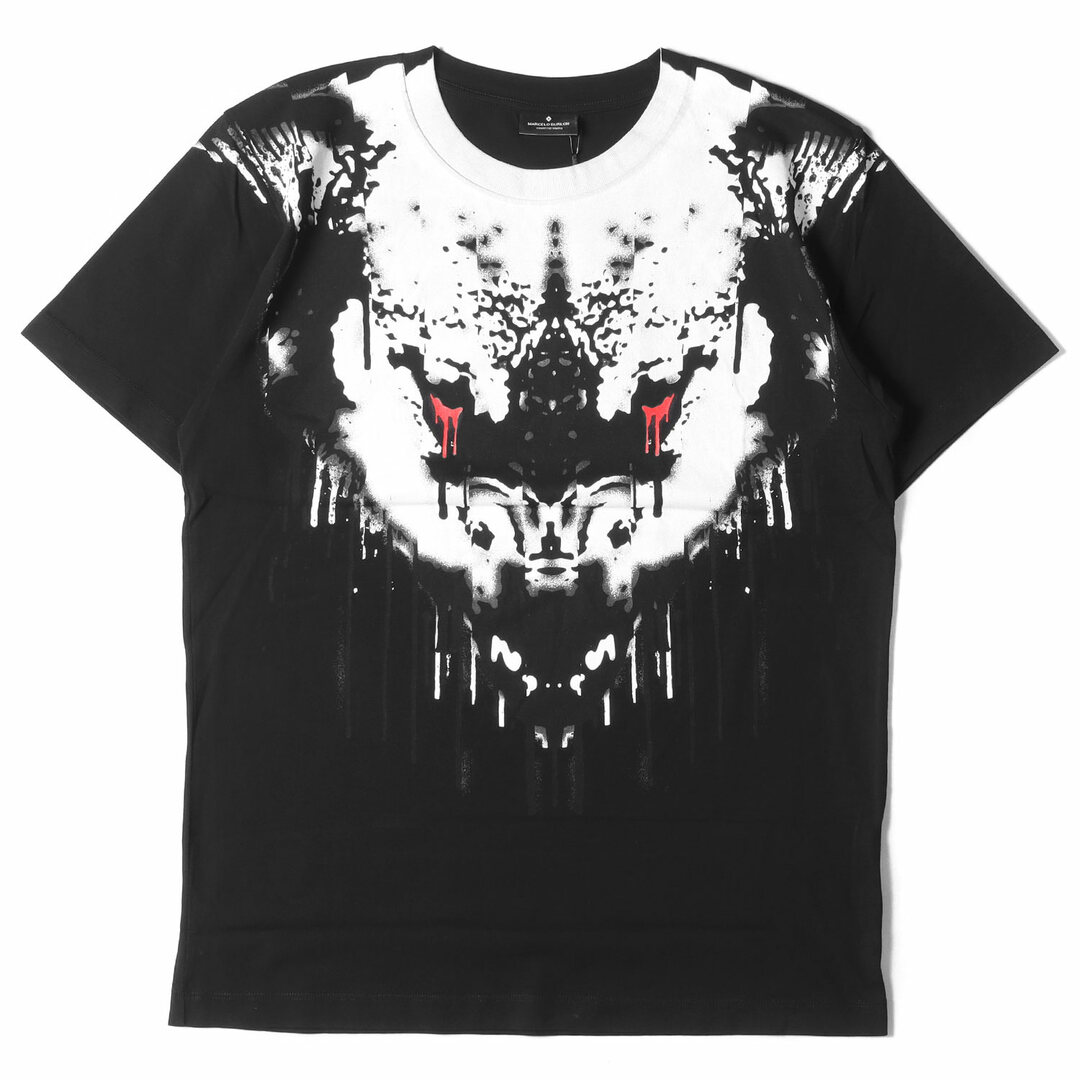 MARCELO BURLON(マルセロブロン)の新品 MARCELO BURLON マルセロ ブロン Tシャツ サイズ:XXS グラフィックプリント クルーネック Tシャツ ETIENNE T-SHIRT CMAA018F17001240 ブラック 黒 トップス カットソー 半袖 【メンズ】 メンズのトップス(Tシャツ/カットソー(半袖/袖なし))の商品写真