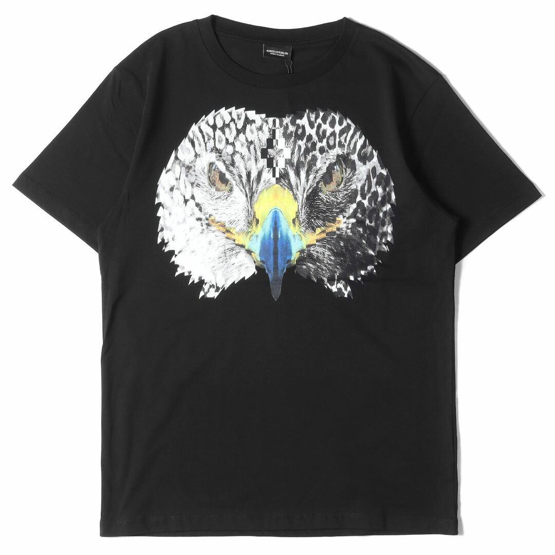 MARCELO BURLON(マルセロブロン)の新品 MARCELO BURLON マルセロ ブロン Tシャツ サイズ:XXS イーグルヘッドグラフィック クルーネック Tシャツ COMALLO T-SHIRT MMAA0186001218 ブラック 黒 トップス カットソー 半袖 【メンズ】 メンズのトップス(Tシャツ/カットソー(半袖/袖なし))の商品写真