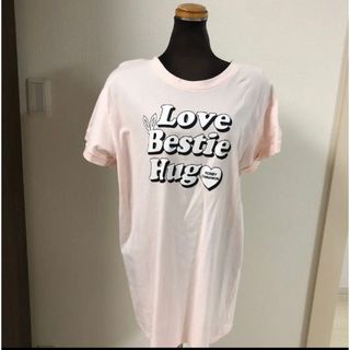 ハニーシナモン(Honey Cinnamon)のTシャツワンピ　レースアップ　ハニーシナモン　ピンク(ひざ丈ワンピース)