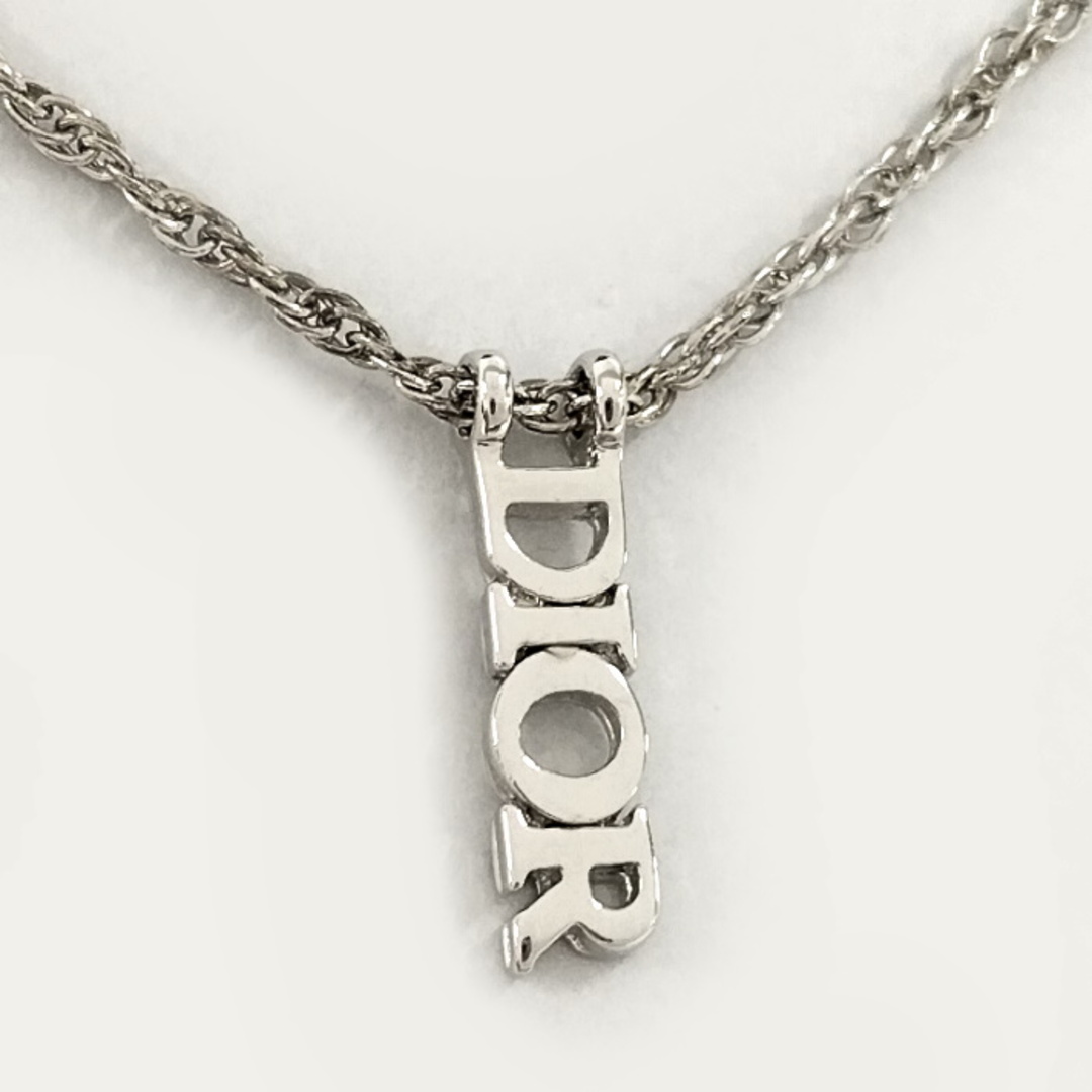 Christian Dior ネックレス CDロゴ メッキ シルバー