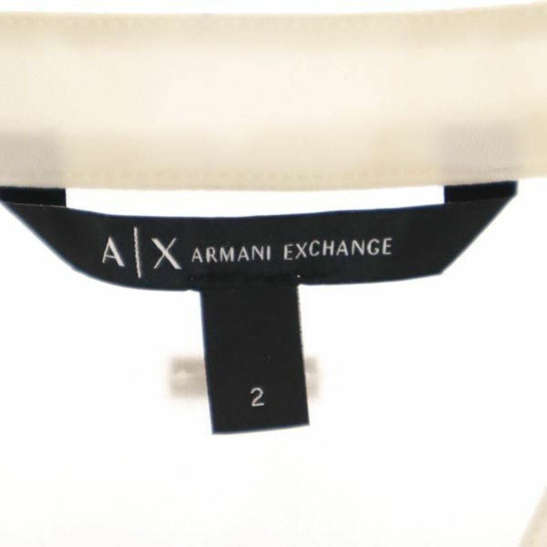 アルマーニエクスチェンジ 長袖 ワンピース 2 ホワイト×ブラック ARMANI EXCHANGE レディース 【中古】 【230708】 メール便可