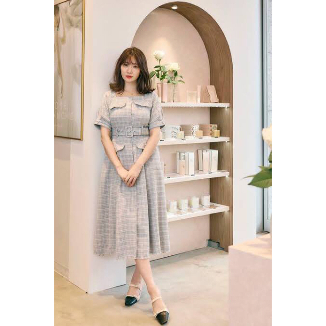 herlipto Classic Tweed Belted Dressハーリップトゥ