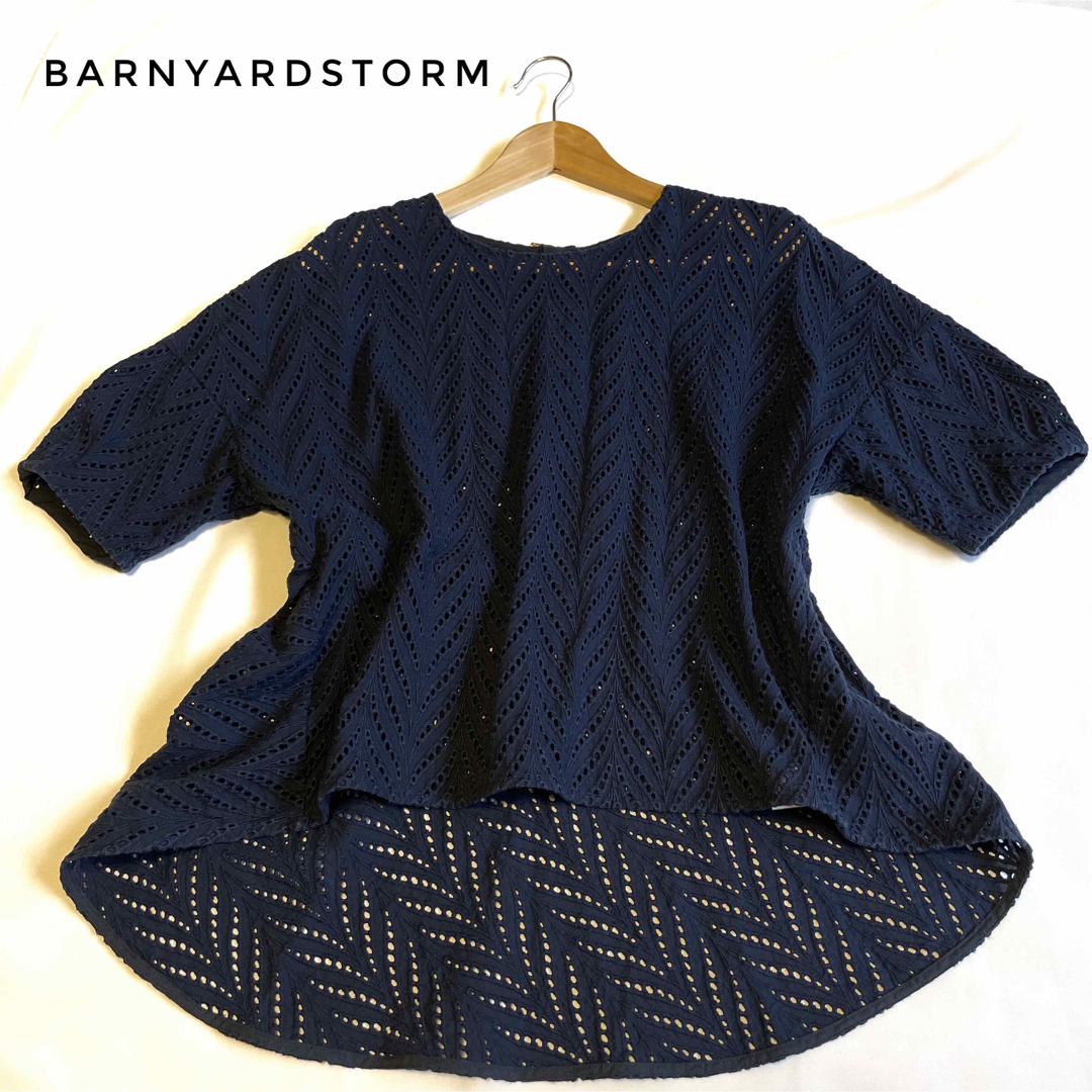 BARNYARDSTORM(バンヤードストーム)のバンヤードストーム　BARNYARDSTORM トップス　パンチング　ネイビー レディースのトップス(カットソー(半袖/袖なし))の商品写真