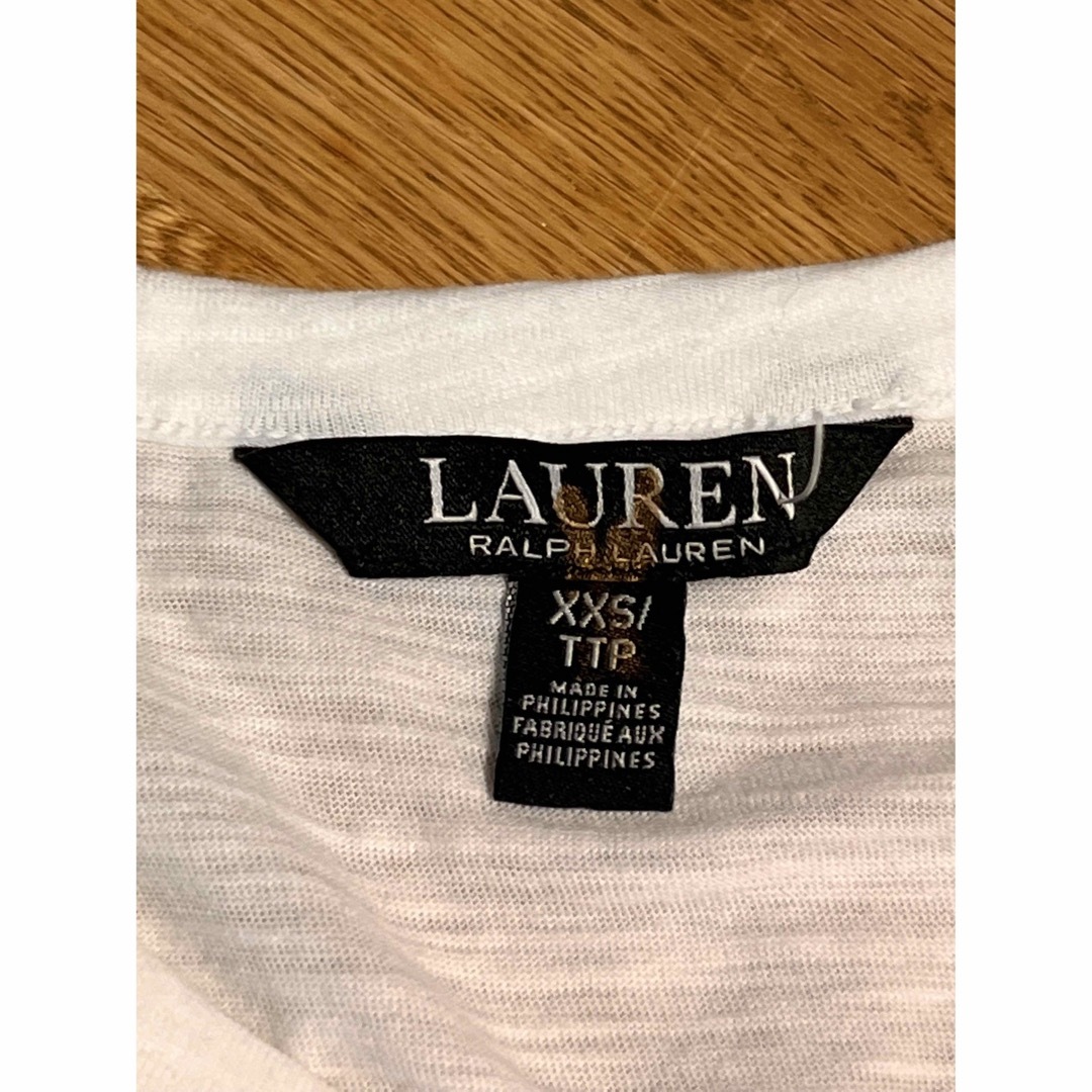 Ralph Lauren(ラルフローレン)のローレン　ラルフローレン　Tシャツ　小さめサイズ　フリル　米国購入　新品 レディースのトップス(Tシャツ(半袖/袖なし))の商品写真