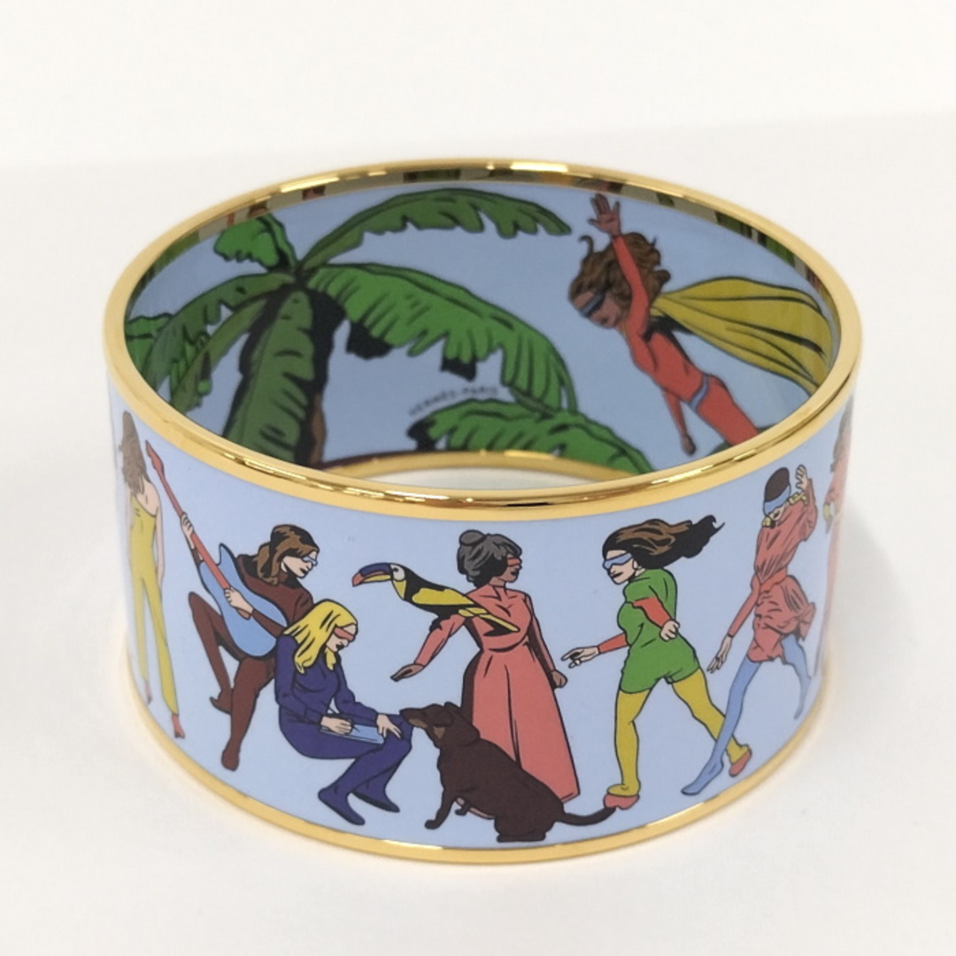 HERMES バングル アクセサリー オンザビーチ メッキ 水色系