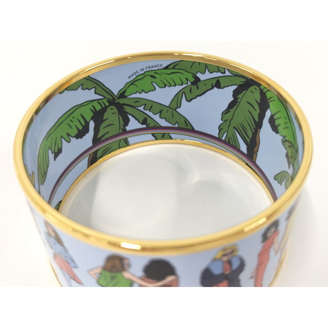 HERMES バングル アクセサリー オンザビーチ メッキ 水色系