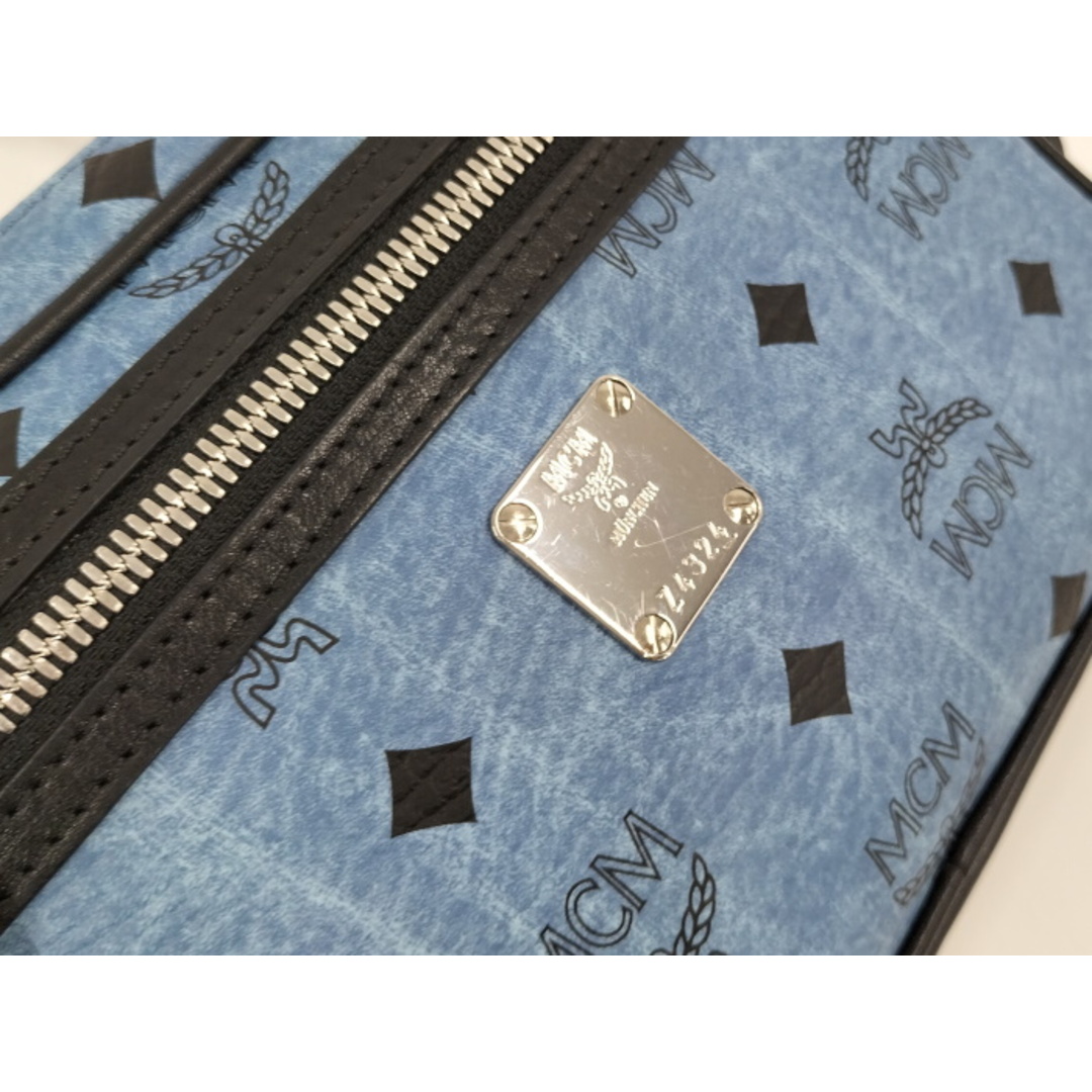 MCM - MCM ショルダーバッグ 斜めがけ ヴィセトス レザー ブルー MCM - MCM ショルダーバッグ 斜めがけ ヴィセトス レザー ブルー