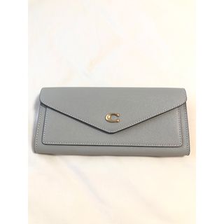 コーチ(COACH)のcoach 長財布グレー　厚さ約2.5cm(財布)