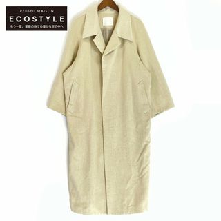 マメクロゴウチ MM20FW-C0050 ベージュ Silk Wool Shaggy Belted Long Coat 1(その他)