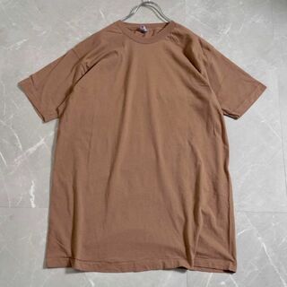 ビーブイディー(BVD)のBVD Tシャツ　80s USA製　無地　ブラウン　プレーン　シングルステッチ(Tシャツ/カットソー(半袖/袖なし))