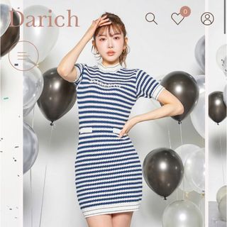 ダーリッチ(Darich)のボーダーニットミニワンピース　darich  ダーリッチ(ミニワンピース)