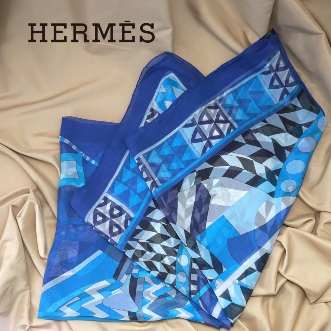 Hermes - 【美品】HERMES エルメス シフォン カレ 140 ジェアン