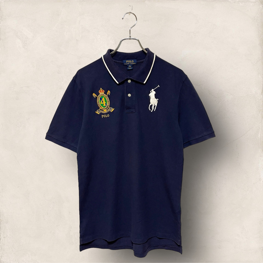 POLO RALPH LAUREN(ポロラルフローレン)のPOLO ポロ ラルフローレン 半袖 ビッグポニー ポロシャツ Lサイズ相当 メンズのトップス(ポロシャツ)の商品写真