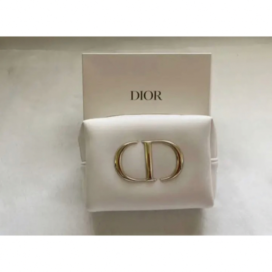 Dior - 【Dior】ディオール ノベルティポーチ ホワイト(G) 【新品未