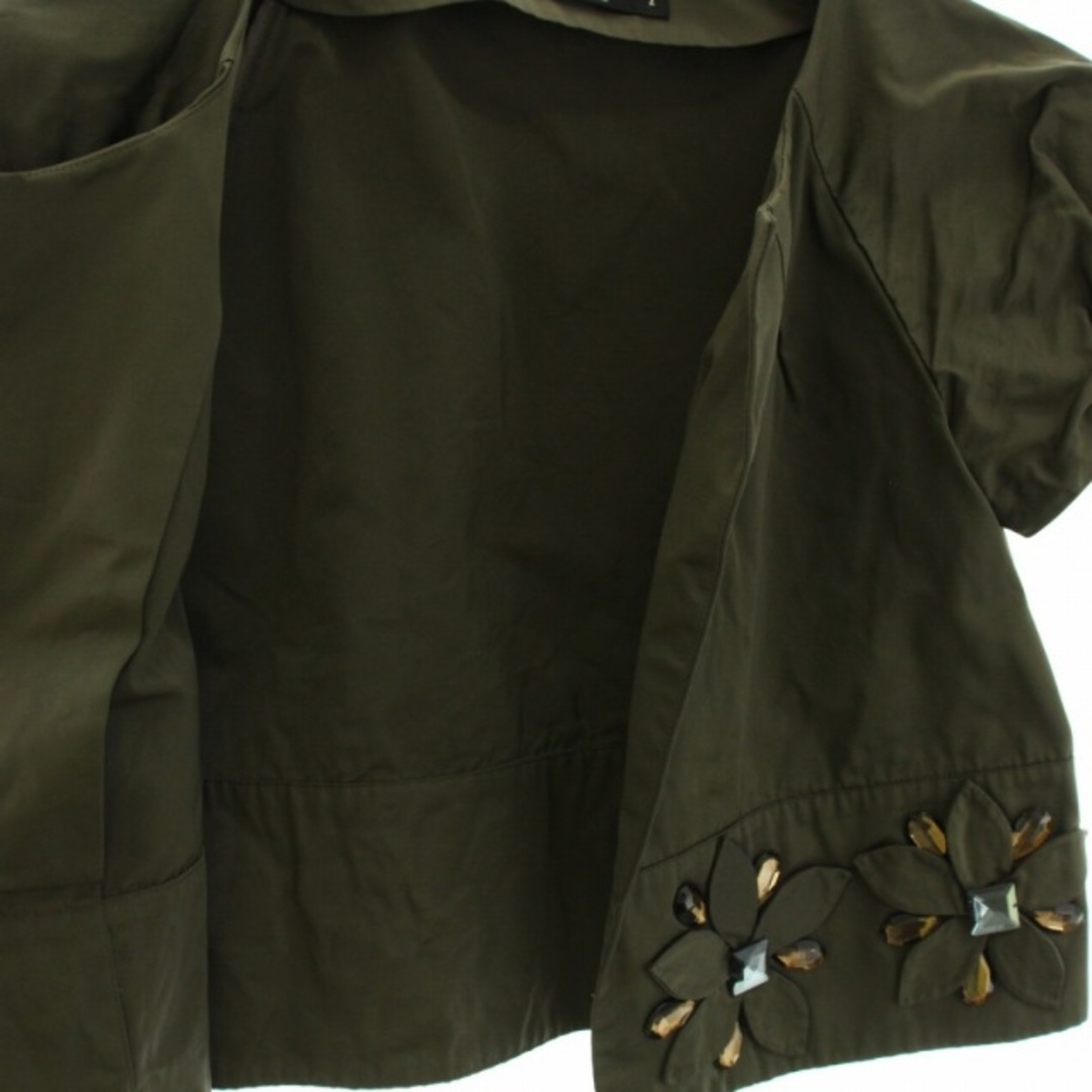 DKNY(ダナキャランニューヨーク)のダナキャランニューヨーク ジャケット カットソー 半袖 ビジュー装飾 ショート丈 レディースのジャケット/アウター(その他)の商品写真